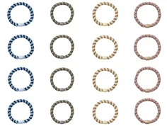 Name It cornflower blue/dusty olive/pastel yellow/winsome orchid hårelastikker (16-pack)